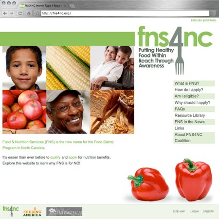 fns4nc.org, the new food stamps program website for North Carolina